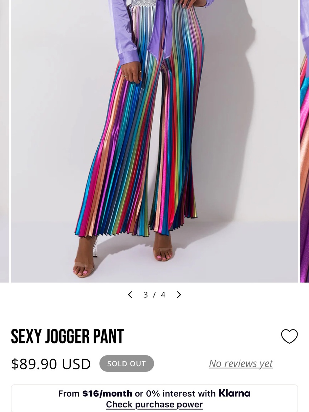 Multicolor Metallic Pleated SEXY JOGGER PANT